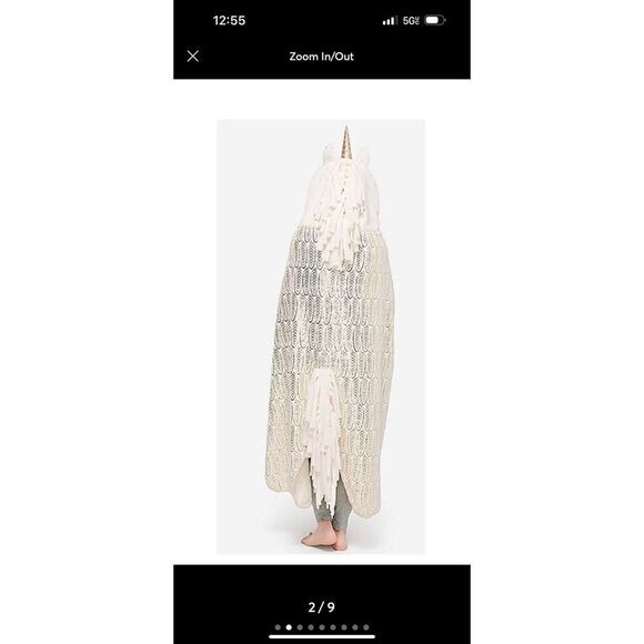 Justice Blanket novelty character unicorn hooded throw blanket/shawl - Picture 2 of 8